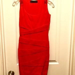 Versace cocktail dress w/small ruffles worn once.